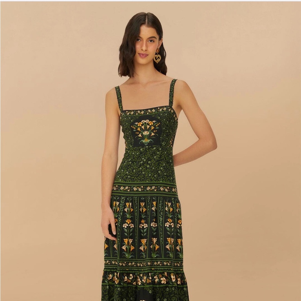 FARM Rio Black Flowers Arch Lenzing™ Ecovero™ Euroflax™ Maxi Dress